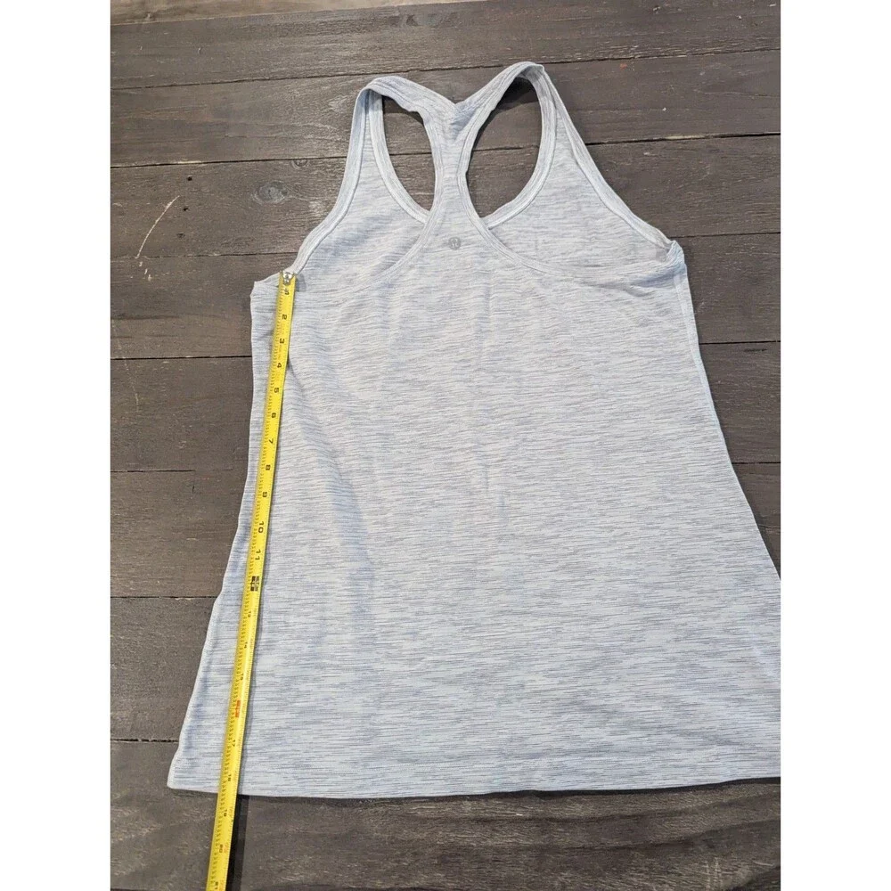 Lululemon Cool Racerback II Tank Size 4? Wee Are From Space White Ice Gray‎